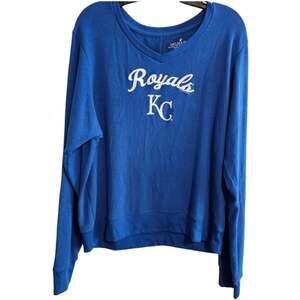 Size Medium Womens Soft as a grape Kansas City Royals blue sweater